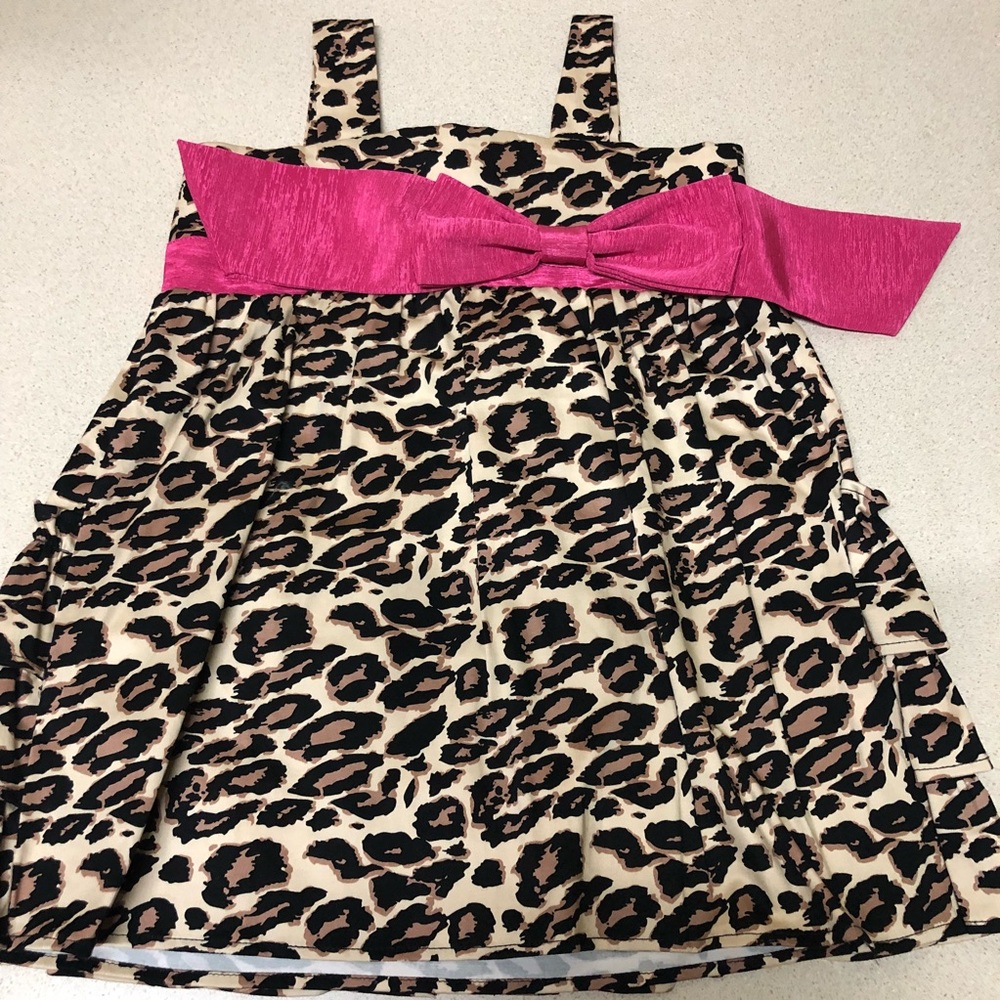 Vintage Couture Leopard Print Tunic Dress